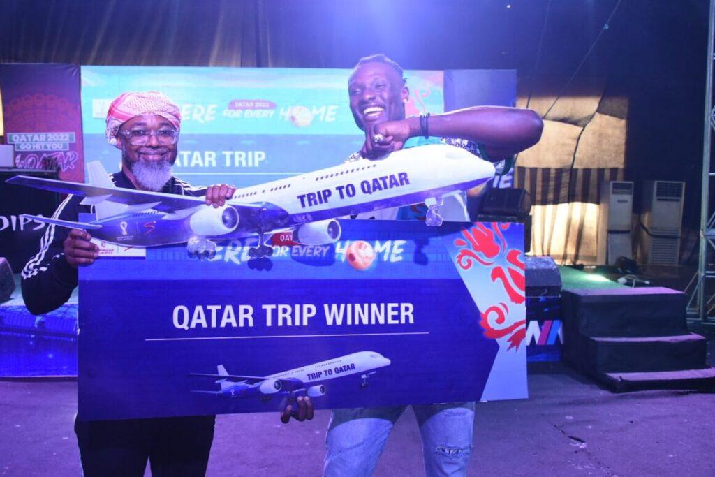 Chizzy wins a trip to Qatar.